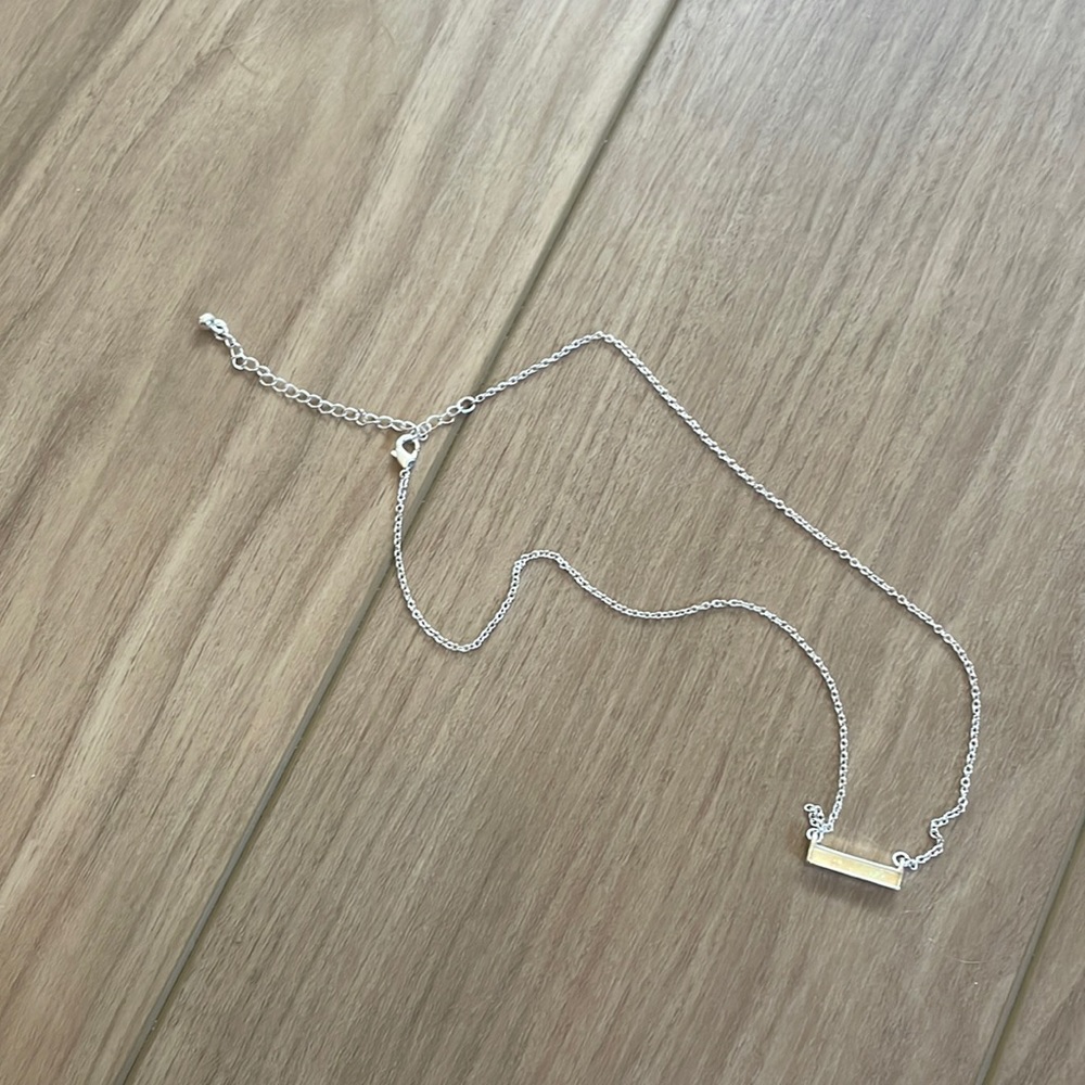 Silver bar necklace